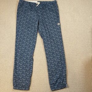 RHYTHM Men's 34 Joggers Pants Blue Print Pull On